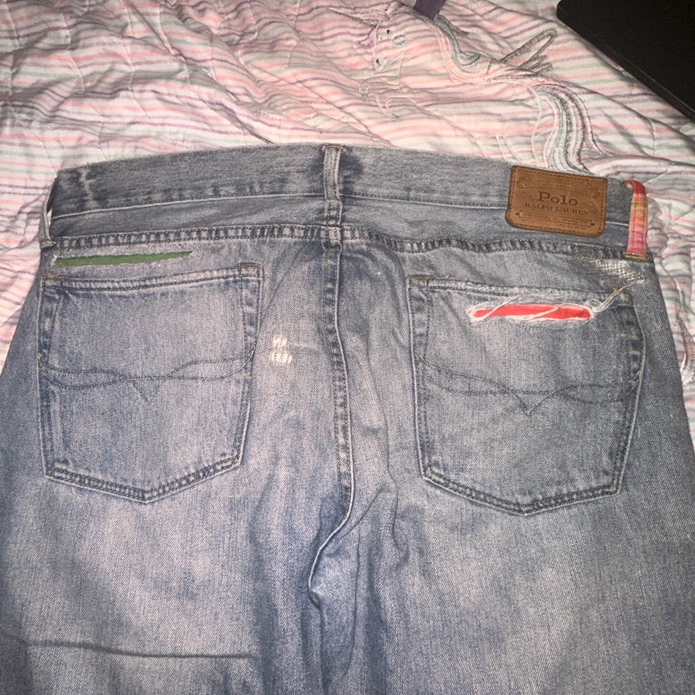 Men's Slim Fit Distressed Jeans - Picture 3 of 5